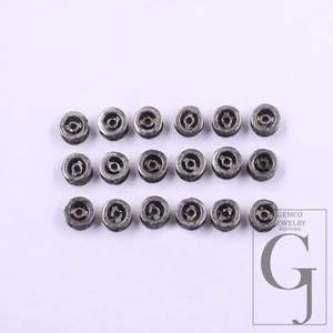 Pave Diamond Rondelle Beads - 925 Sterling Silver Handmade Finish Rondelle Beads For Jewelry Supplies