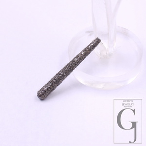 Beautiful Natural Pave Diamond Beads In 925 Sterling Silver Handmade Finish For Jewelry Making Supplies