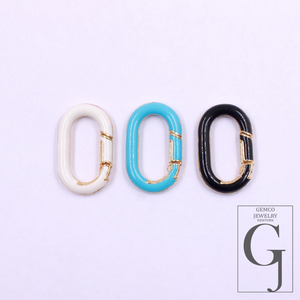 Designer Enamel Necklace Clasp Lock Handmade Finish Brass Enamel Lock For Jewelry Supplies