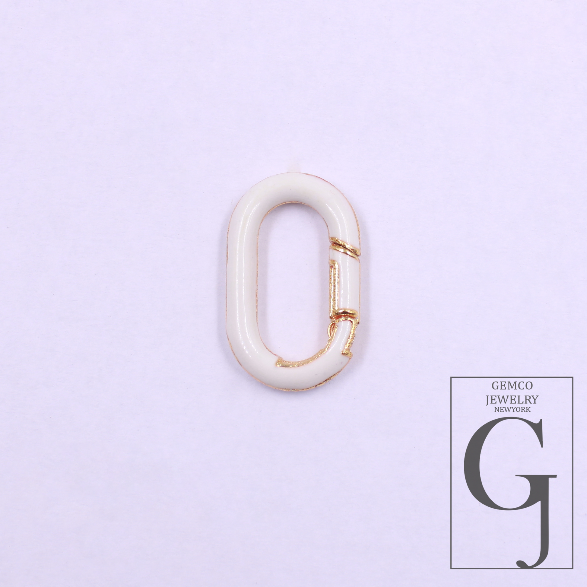 Designer Enamel Necklace Clasp Lock Handmade Finish Brass Enamel Lock For Jewelry Supplies
