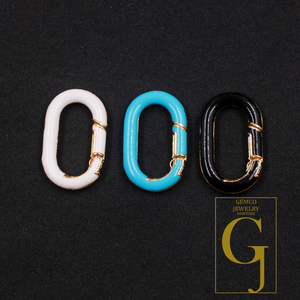 Designer Enamel Necklace Clasp Lock Handmade Finish Brass Enamel Lock For Jewelry Supplies