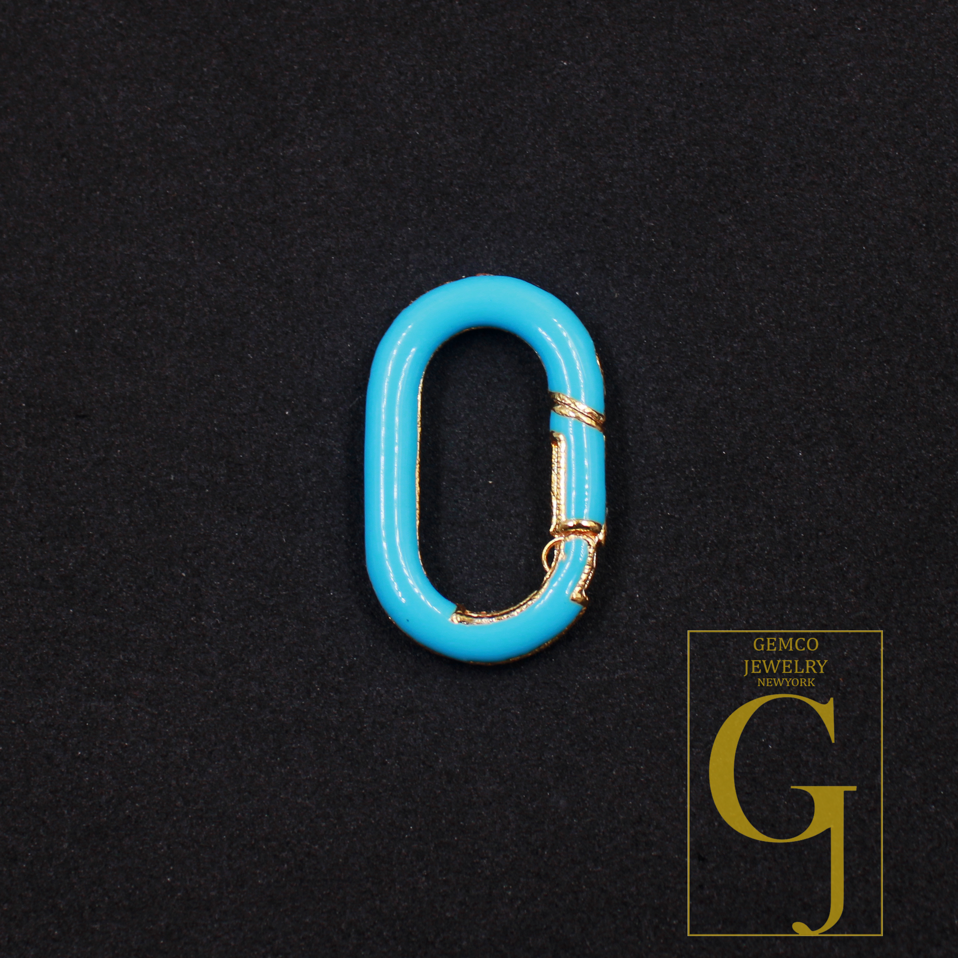 Designer Enamel Necklace Clasp Lock Handmade Finish Brass Enamel Lock For Jewelry Supplies