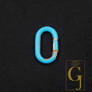 Designer Enamel Necklace Clasp Lock Handmade Finish Brass Enamel Lock For Jewelry Supplies