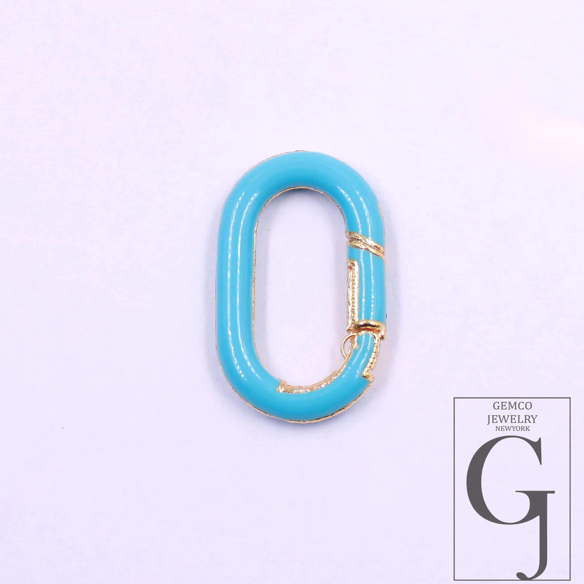 Designer Enamel Necklace Clasp Lock Handmade Finish Brass Enamel Lock For Jewelry Supplies