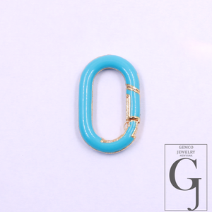 Designer Enamel Necklace Clasp Lock Handmade Finish Brass Enamel Lock For Jewelry Supplies