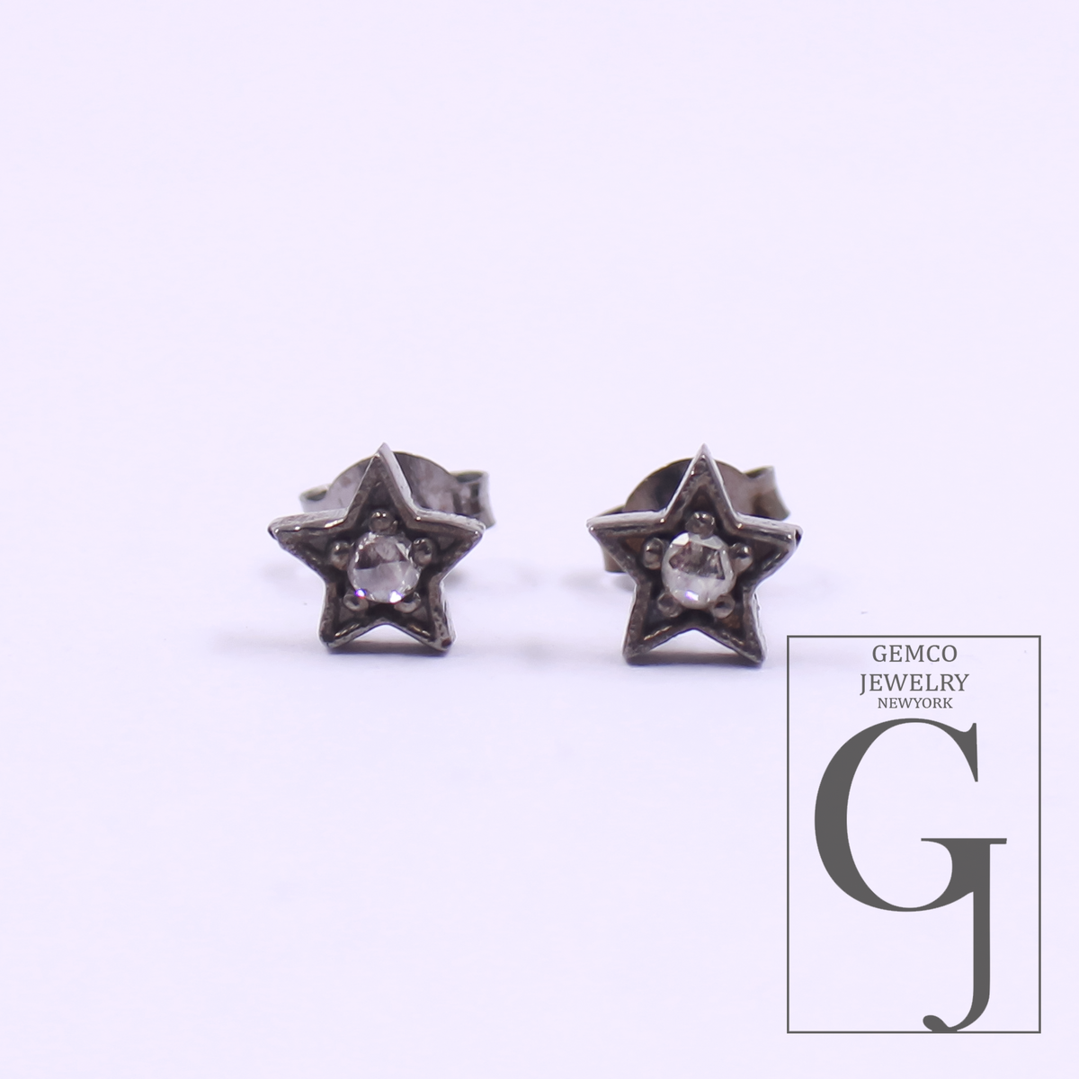Beautiful Star Earring With Pave Diamond In 925 Sterling Silver Handmade Finish Diamond Jewelry Gift For Her