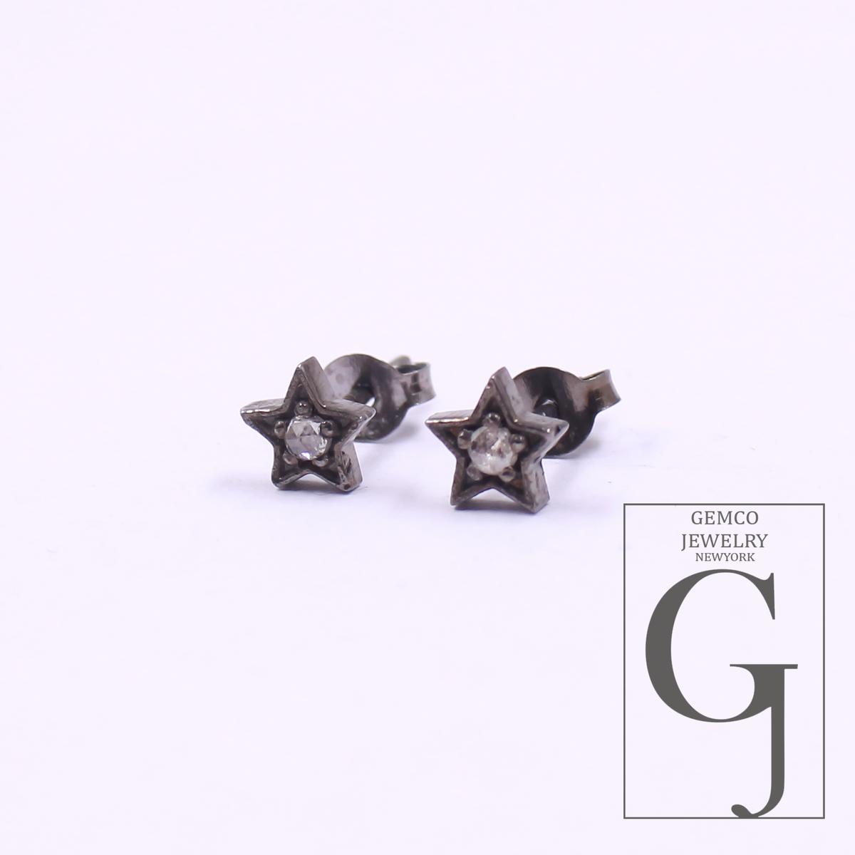 Beautiful Star Earring With Pave Diamond In 925 Sterling Silver Handmade Finish Diamond Jewelry Gift For Her