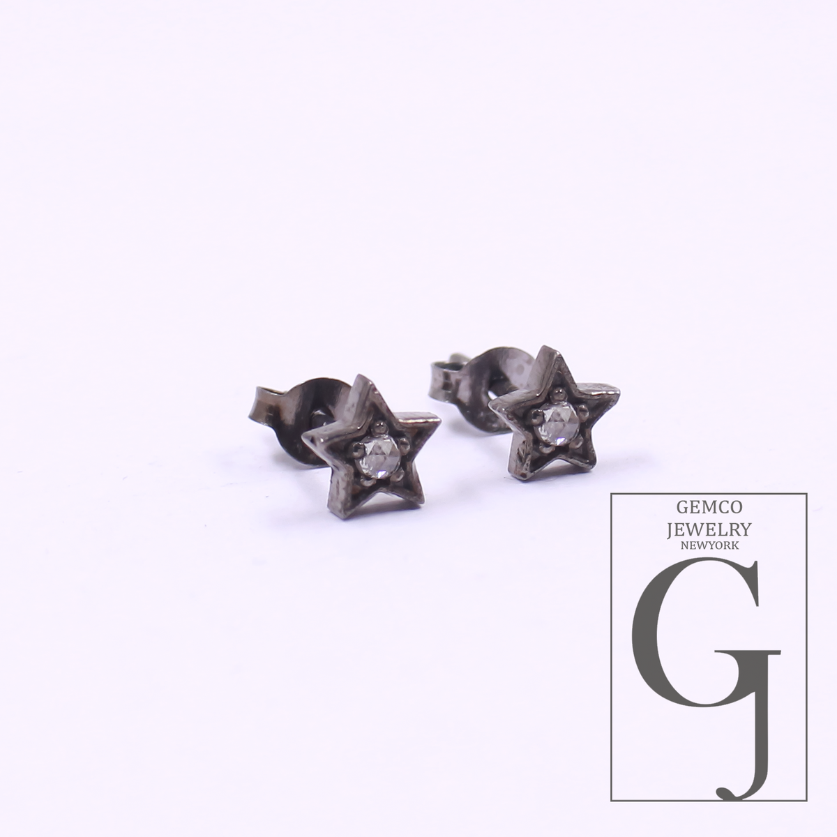 Beautiful Star Earring With Pave Diamond In 925 Sterling Silver Handmade Finish Diamond Jewelry Gift For Her