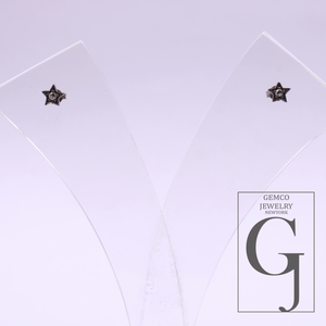 Beautiful Star Earring With Pave Diamond In 925 Sterling Silver Handmade Finish Diamond Jewelry Gift For Her