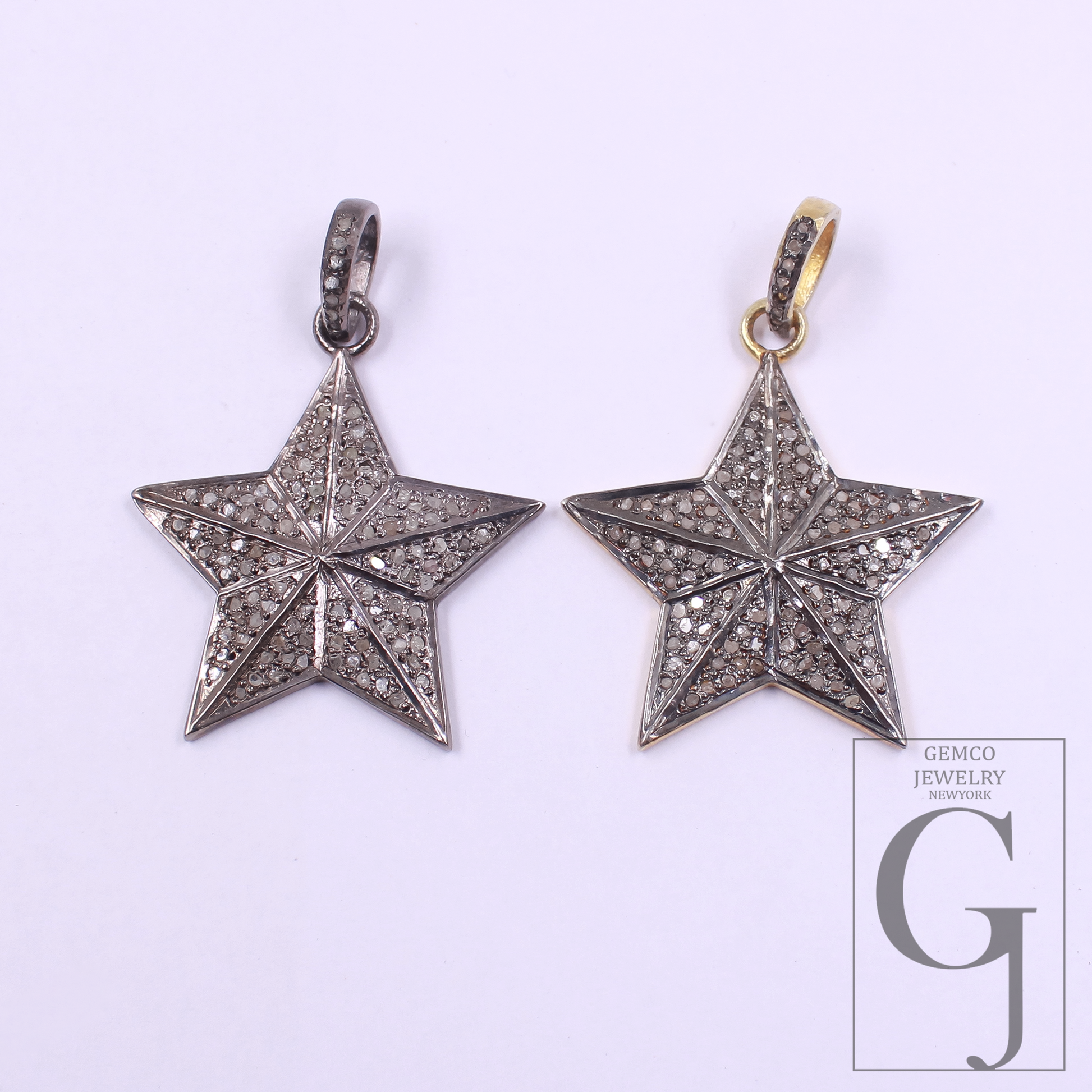 Beautiful Star Diamond Pendant In 925 Sterling Silver Handmade Finish Star Pendant Jewelry Gift For Her