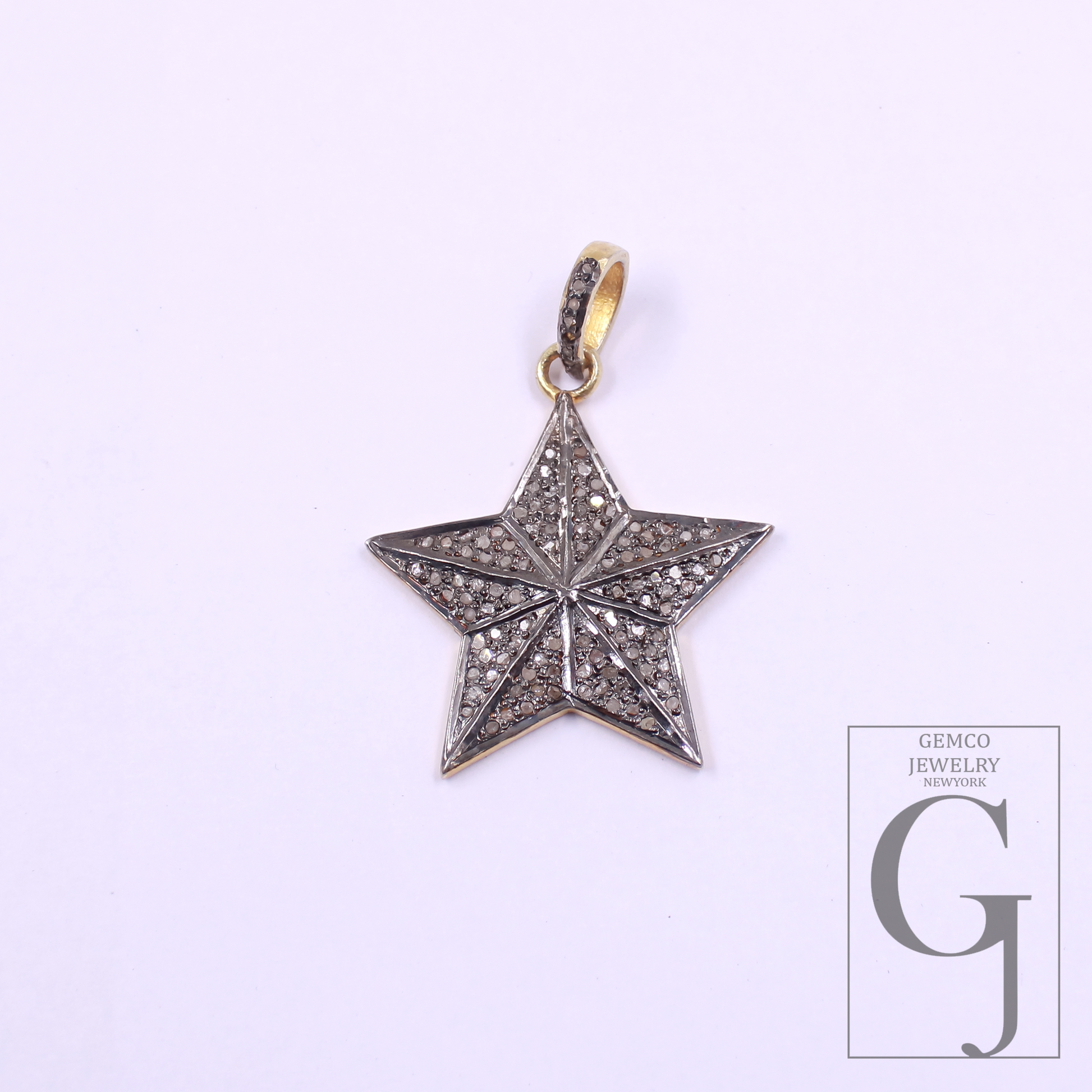 Beautiful Star Diamond Pendant In 925 Sterling Silver Handmade Finish Star Pendant Jewelry Gift For Her