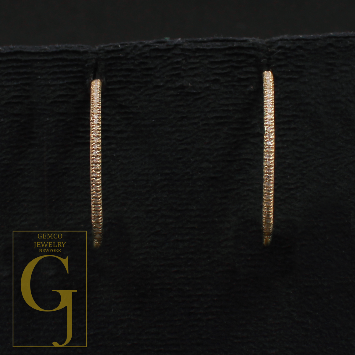 Beautiful 14k Gold Finish Designer Hoop Earrings Rosecut Pave Diamond Earrings - 925 Sterling Silver Handmade Finish Diamond Jewelry Gift For Her