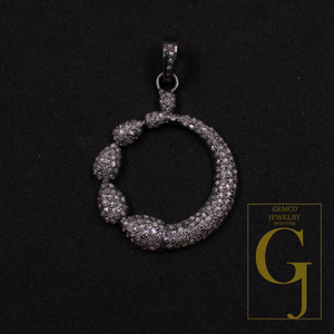 Natural Pave Diamonds Pendant In 925 Sterling Silver Handmade Finish Diamond Pendant For Everyday Wear