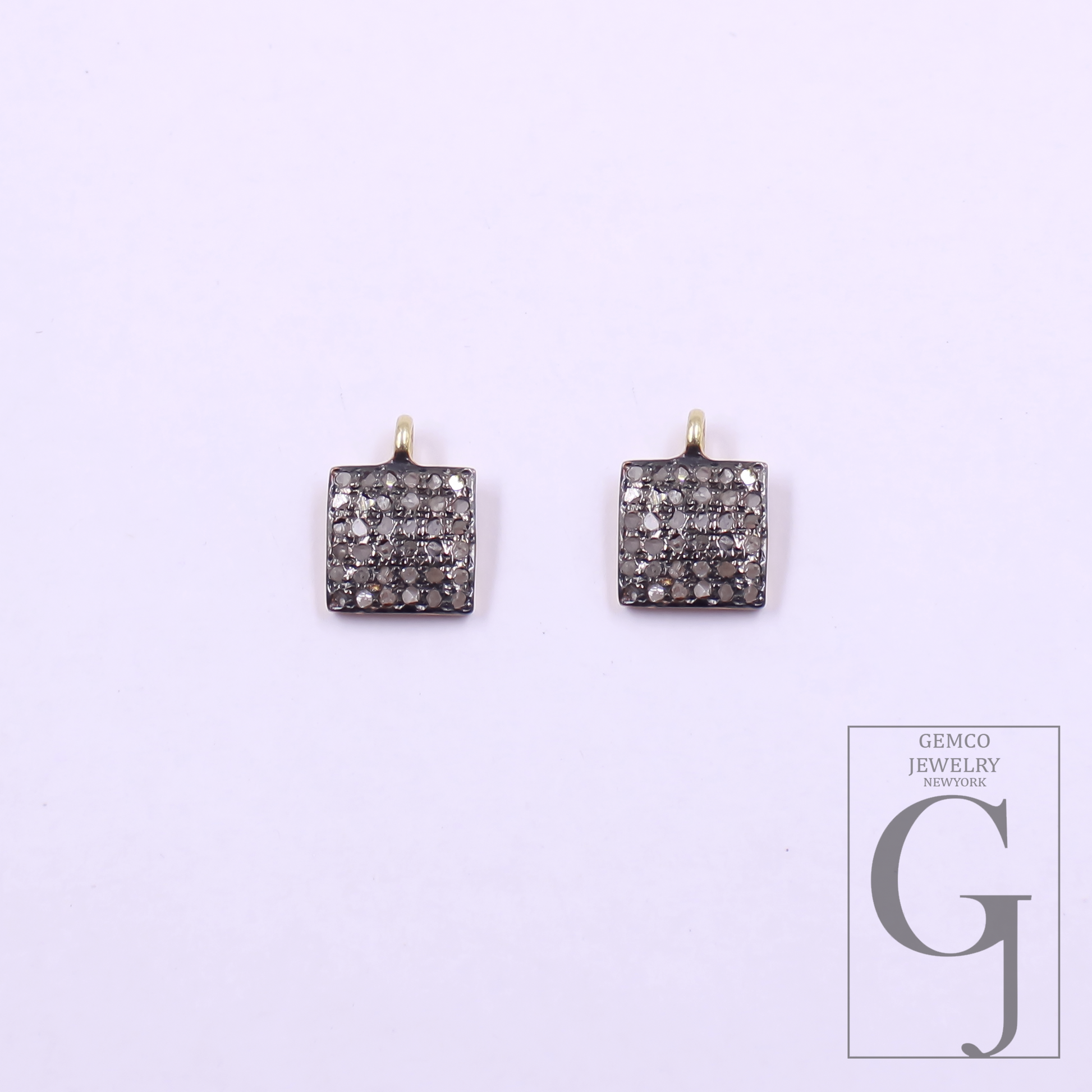 Natural Pave Diamond Pendants - 925 Sterling Silver Handmade Finish Diamond Jewelry