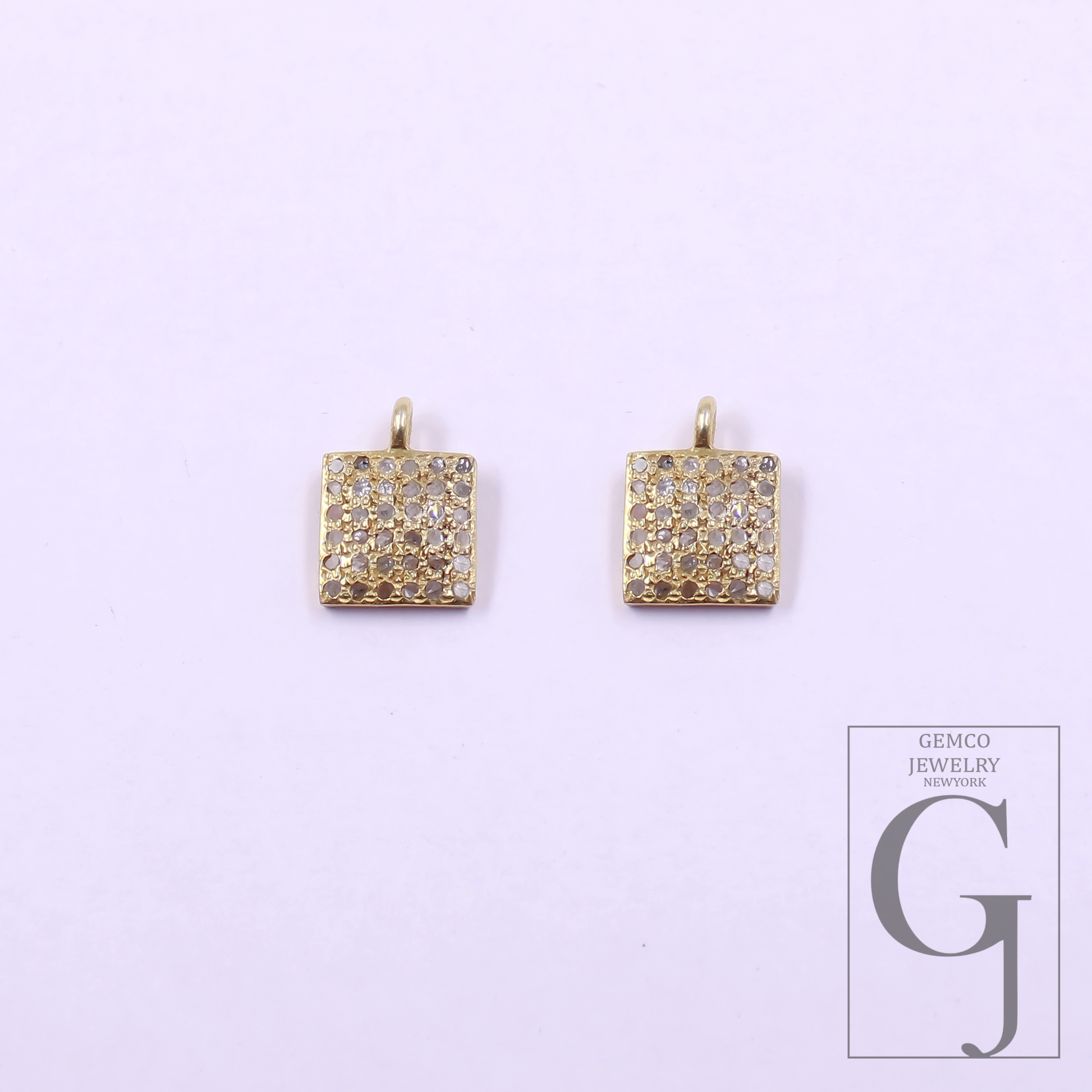 Natural Pave Diamond Pendants - 925 Sterling Silver Handmade Finish Diamond Jewelry