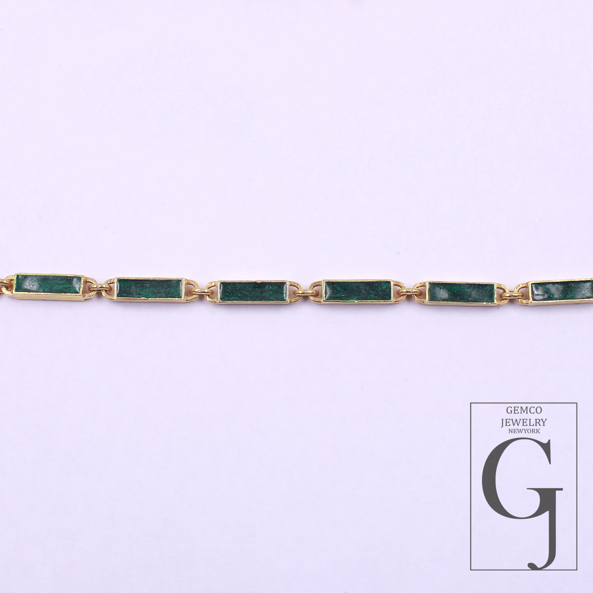 Green Pearl Enamel Necklace With Lab Grown Diamond - Handmade Finish Enamel Brass Jewelry