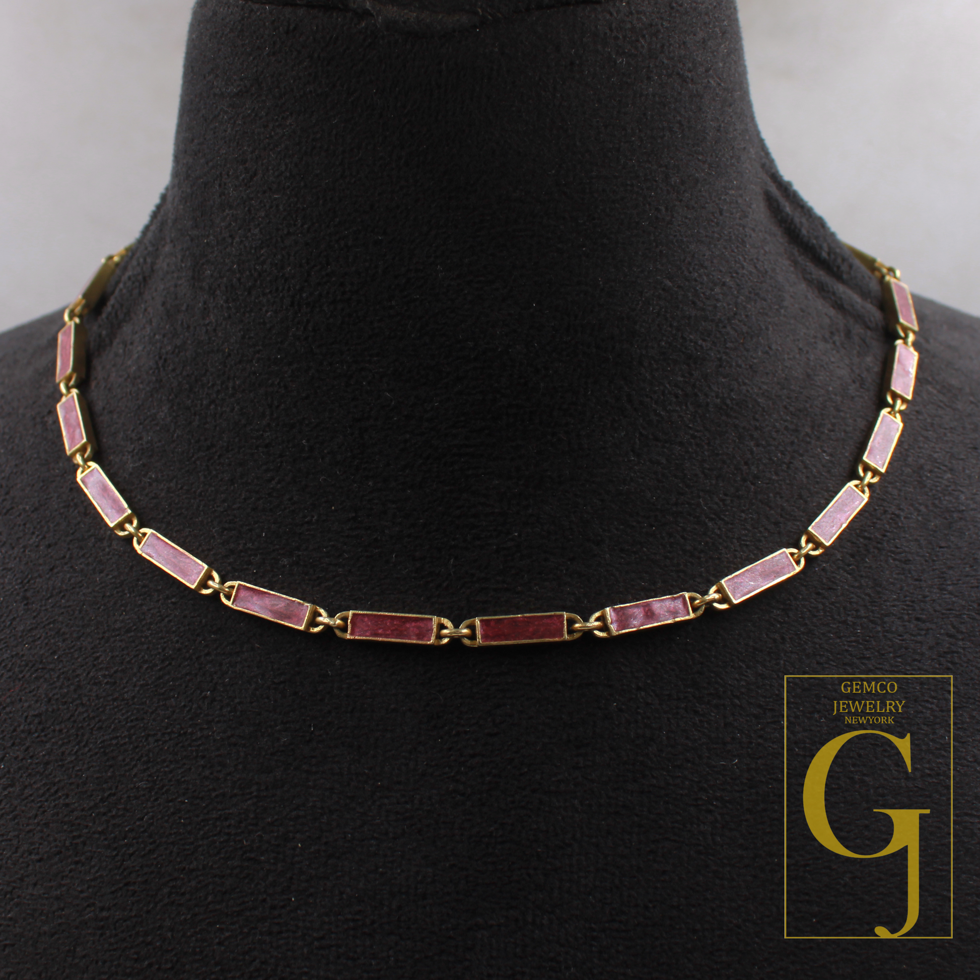 Beautiful Brown Pearl Enamel Necklace With Pave Lab Grown Diamonds - Brass Jewelry Handmade Finish