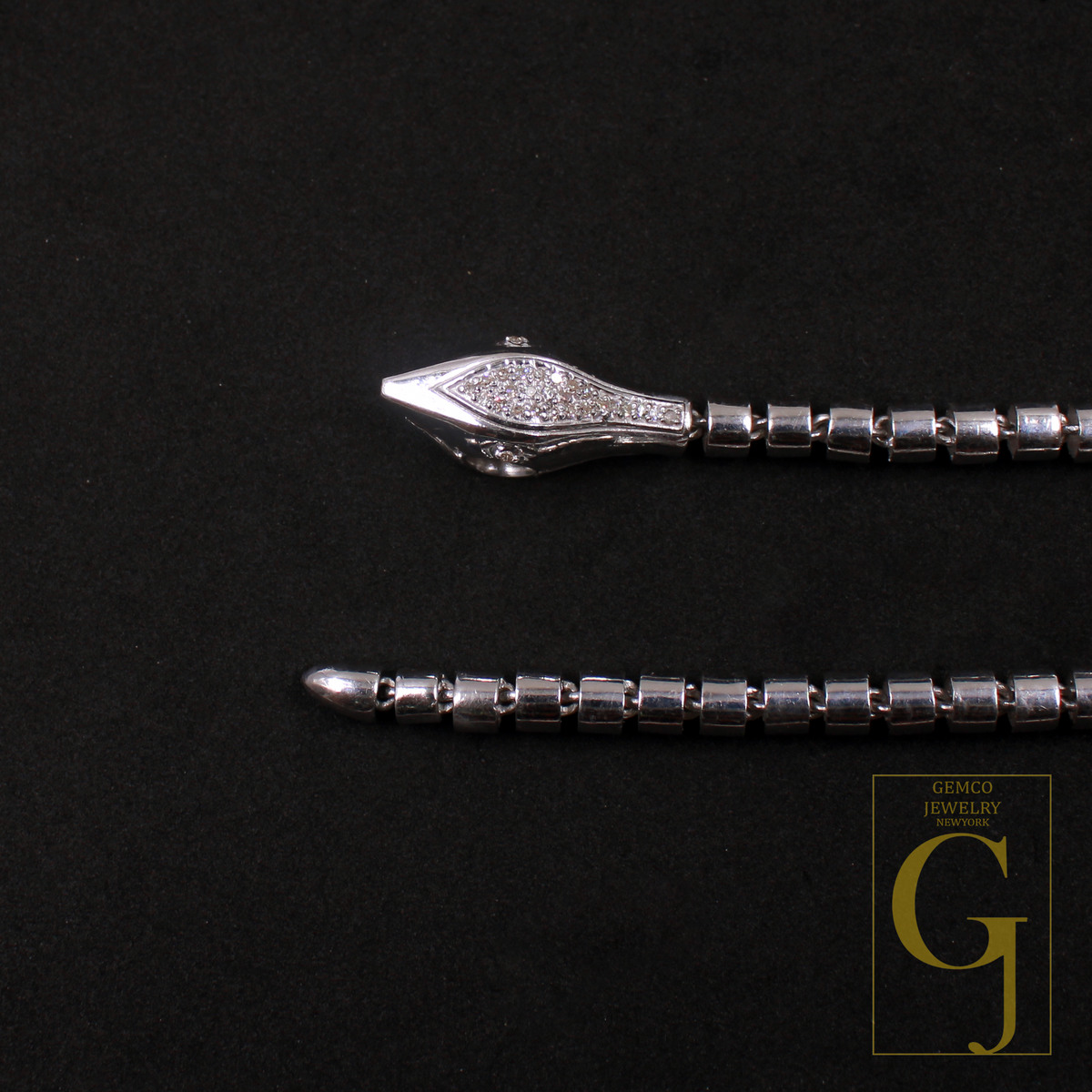 Beautiful Designer Snake Necklace With Rosecut Pave Diamond Made In 925 Sterling Silver Handmade Finish Snake Necklace Gift For Her
