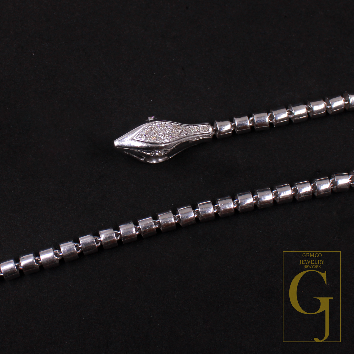 Beautiful Designer Snake Necklace With Rosecut Pave Diamond Made In 925 Sterling Silver Handmade Finish Snake Necklace Gift For Her