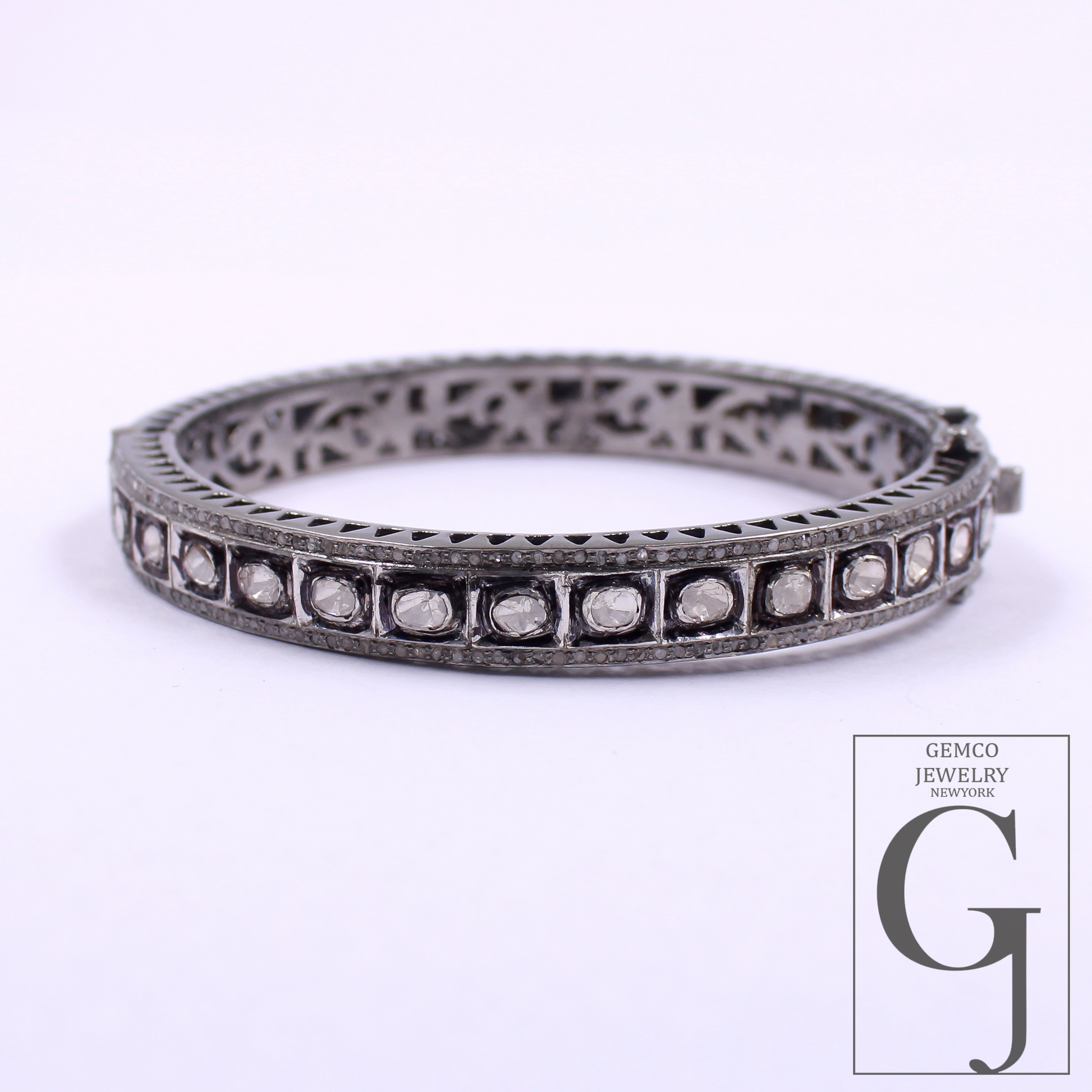 Natural Polki Diamond Bracelet With Rosecut Pave Diamonds Handmade Finish Jewelry Gift For Her