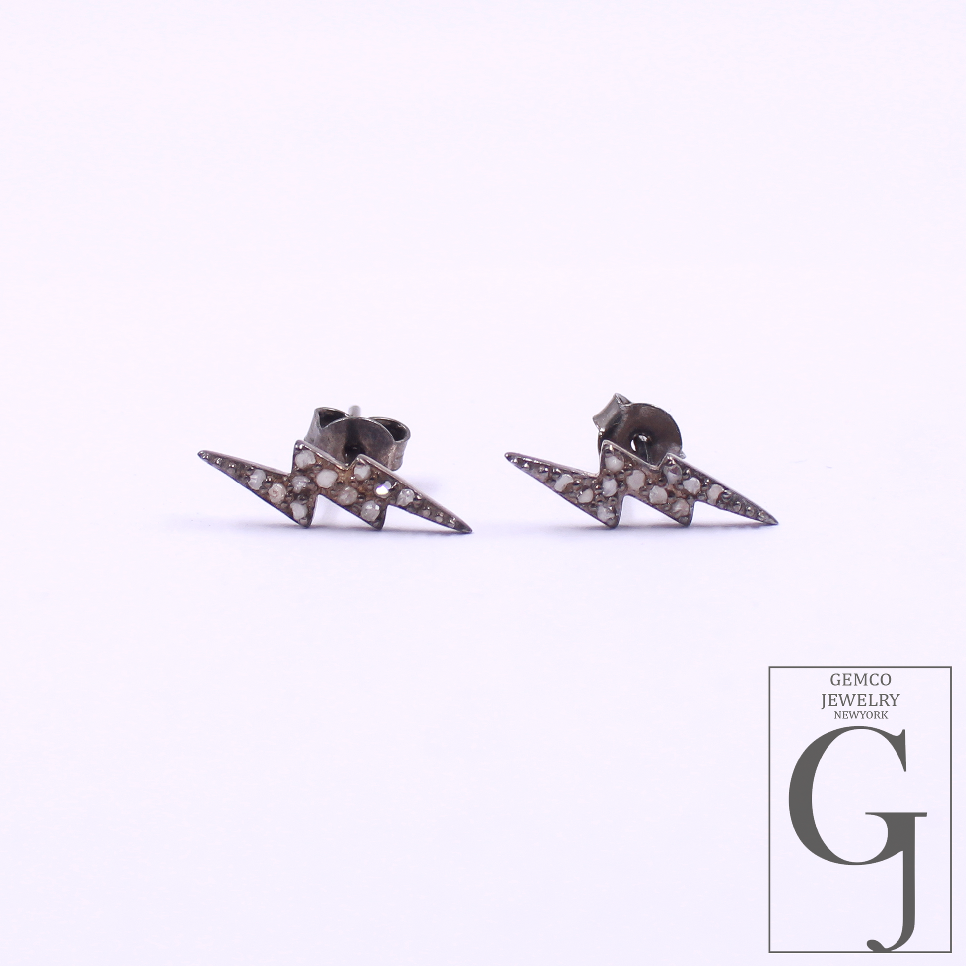 Natural Rosecut Pave Diamonds Earrings In 925 Sterling Silver Handmade Finish Designer Diamond Earring For Everyday Wear