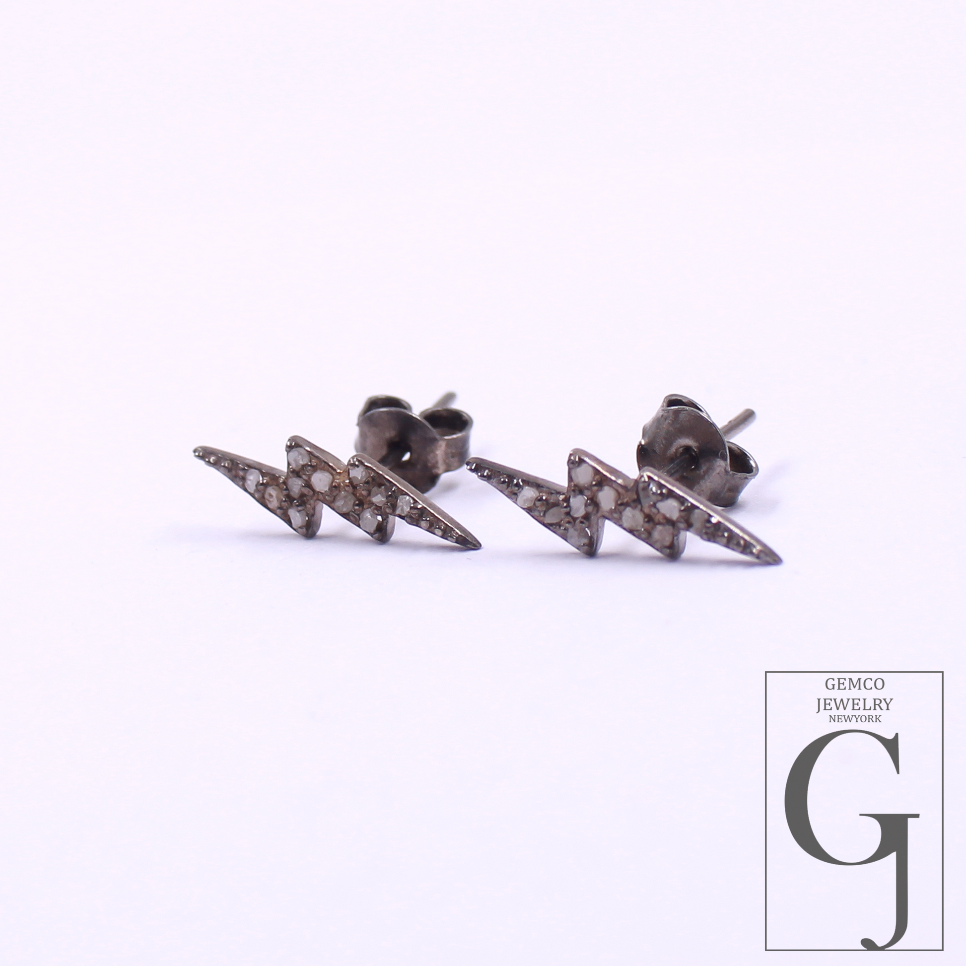 Natural Rosecut Pave Diamonds Earrings In 925 Sterling Silver Handmade Finish Designer Diamond Earring For Everyday Wear