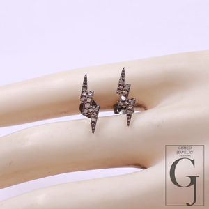 Natural Rosecut Pave Diamonds Earrings In 925 Sterling Silver Handmade Finish Designer Diamond Earring For Everyday Wear