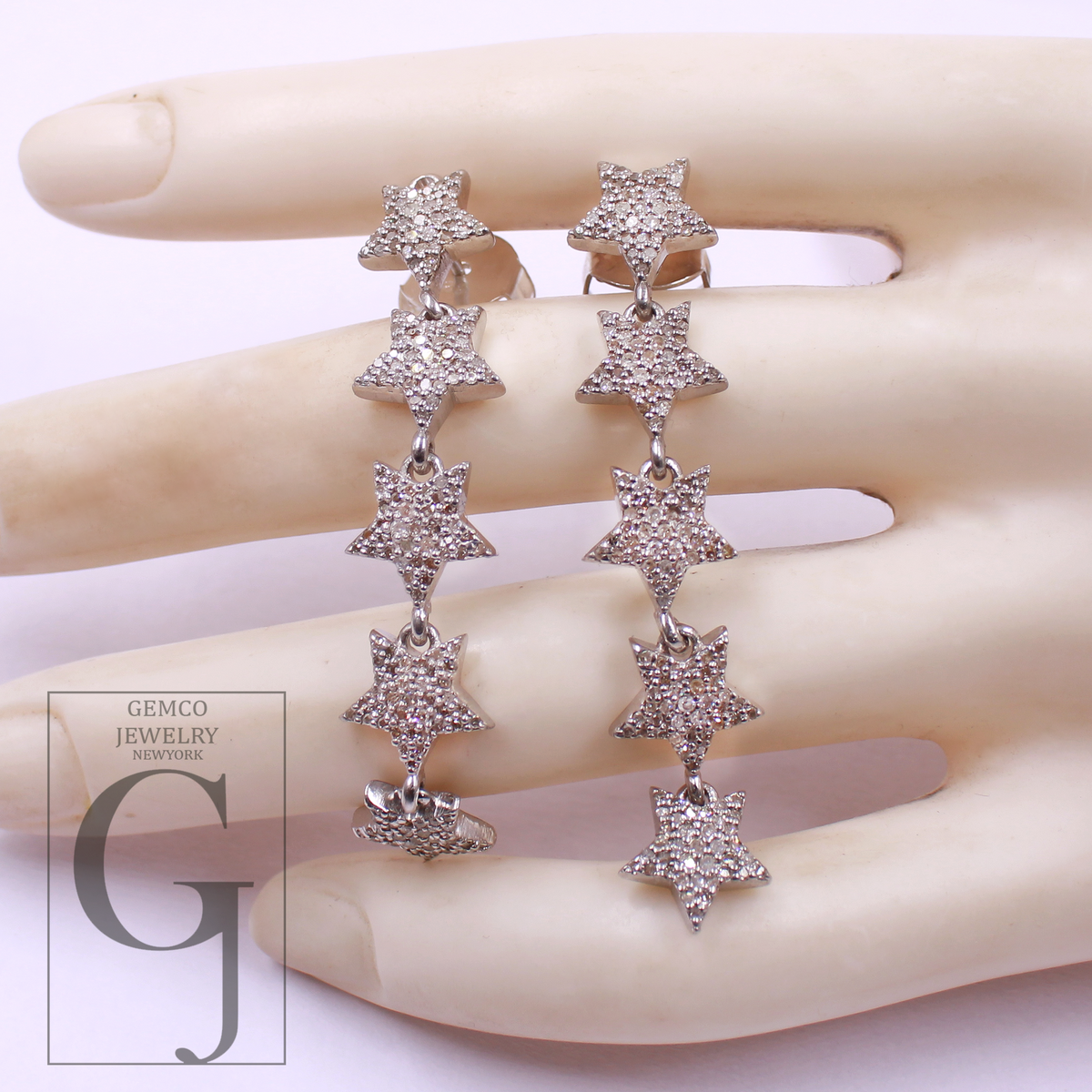 Designer Natural Rosecut Pave Diamond Earrings In 925 Sterling Silver Handmade Finish Diamond Earrings For Gift For Her