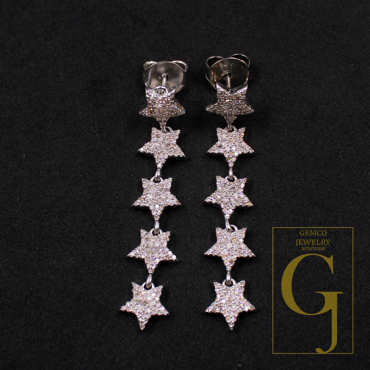 Designer Natural Rosecut Pave Diamond Earrings In 925 Sterling Silver Handmade Finish Diamond Earrings For Gift For Her