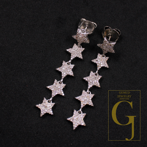 Designer Natural Rosecut Pave Diamond Earrings In 925 Sterling Silver Handmade Finish Diamond Earrings For Gift For Her