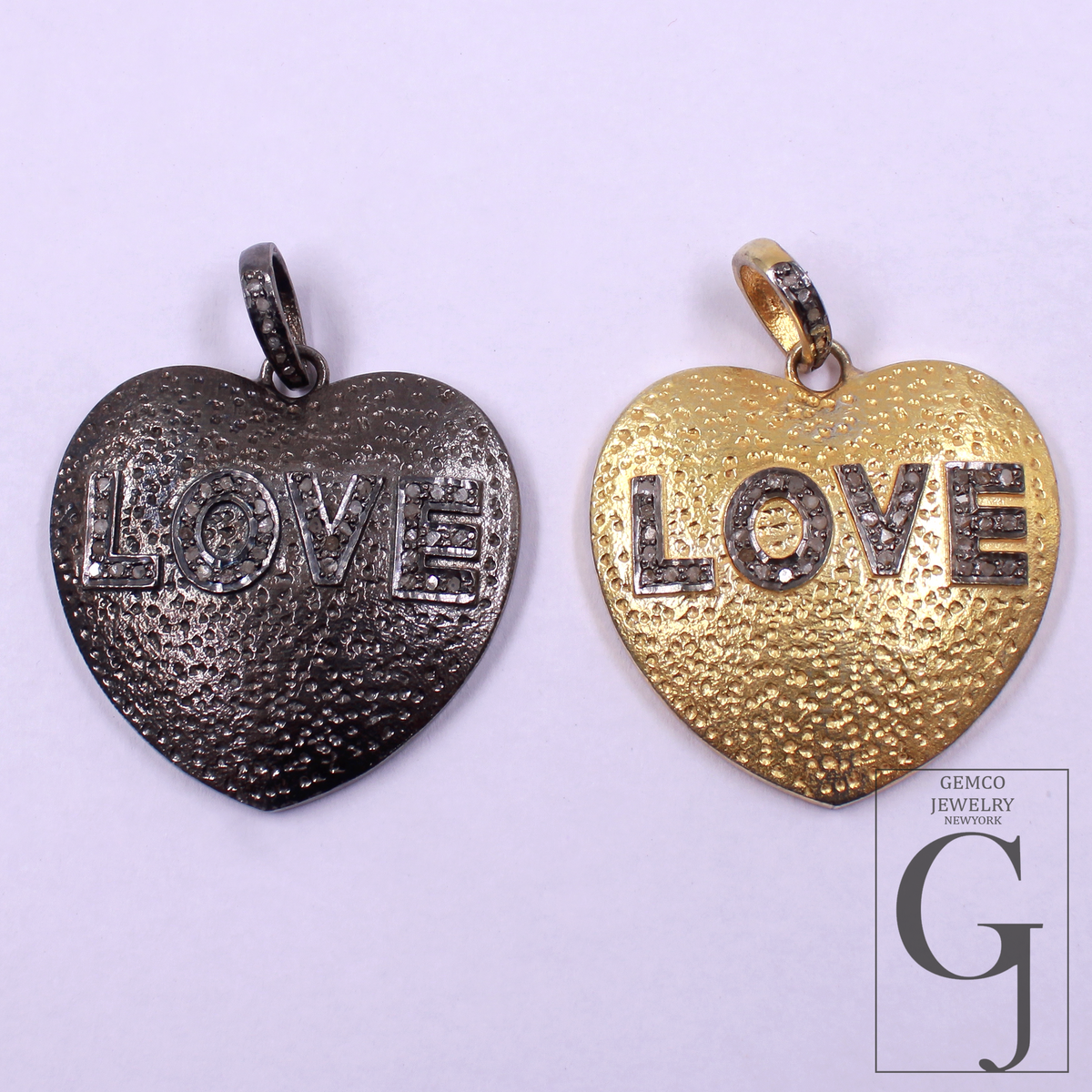 Designer Love Pendant With Rosecut Pave Diamond Made In 925 Sterling Silver Beautiful Heart Shape Pendant Jewelry