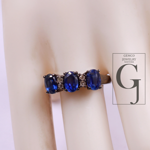 One Of A Kind Kyanite Ring With Rosecut Pave Diamond Made In 925 Sterling Silver Designer Diamond And Kyanite Ring Gift For Her