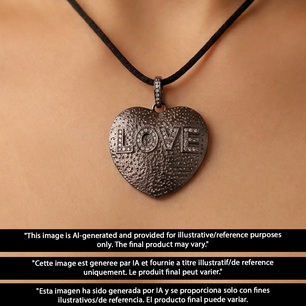 Designer Love Pendant With Rosecut Pave Diamond Made In 925 Sterling Silver Beautiful Heart Shape Pendant Jewelry