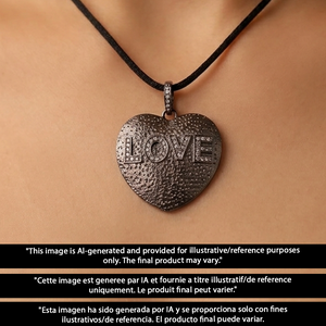 Designer Love Pendant With Rosecut Pave Diamond Made In 925 Sterling Silver Beautiful Heart Shape Pendant Jewelry
