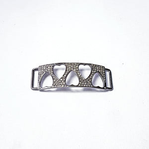 Pave diamond rosecut connector 925 sterling silver connector handmade diamond connector heart cutting design diamond bracelet connector