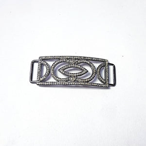 Pave diamond rosecut connector 925 sterling silver connector handmade diamond connector beautiful cutting stylish diamond bracelet connector