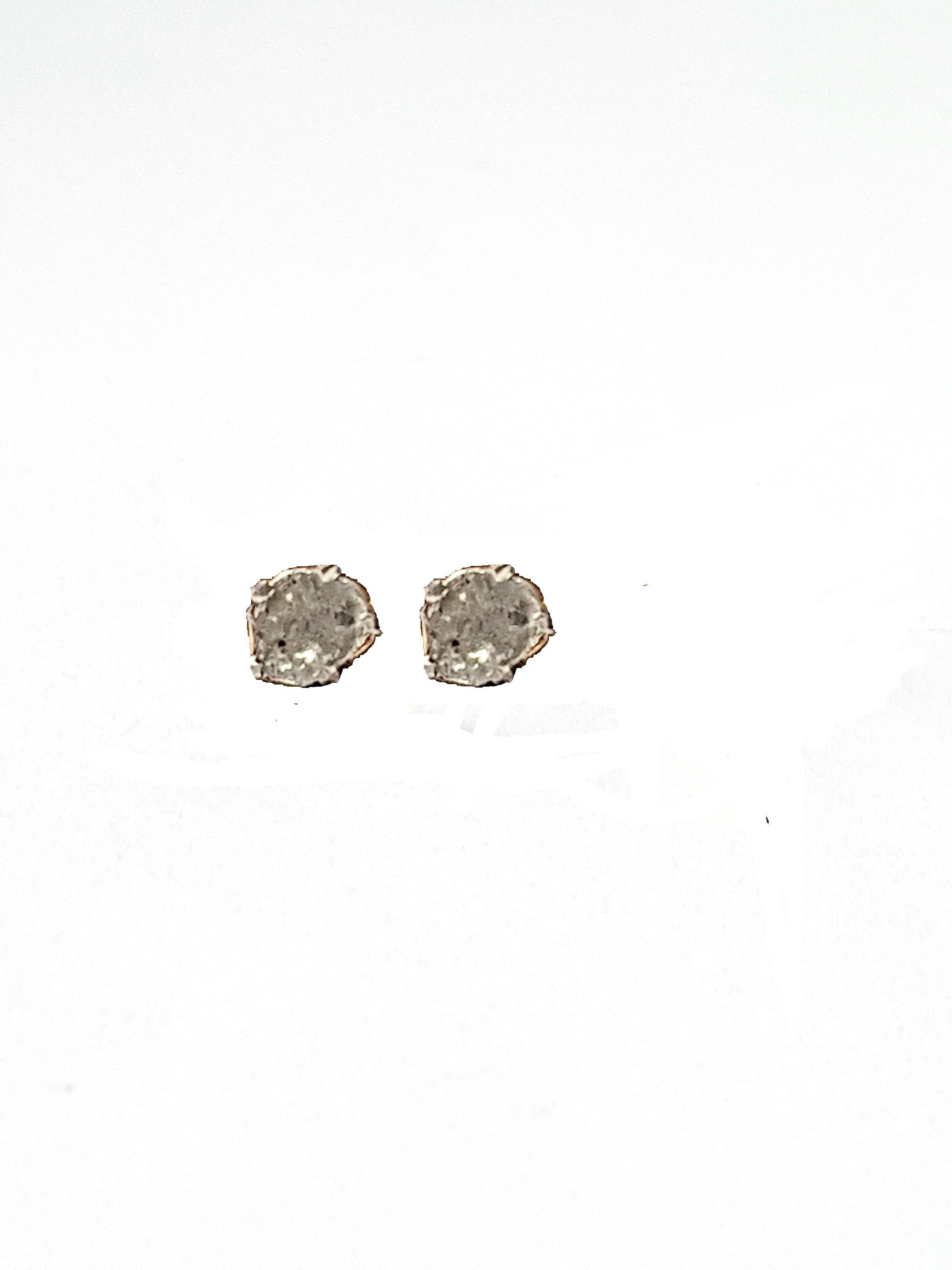 Beautiful Designer Pave Rosecut Diamond 925 Sterling Silver Handmade Polki Diamond Studs