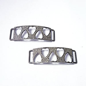 Pave diamond rosecut connector 925 sterling silver connector handmade diamond connector heart cutting design diamond bracelet connector