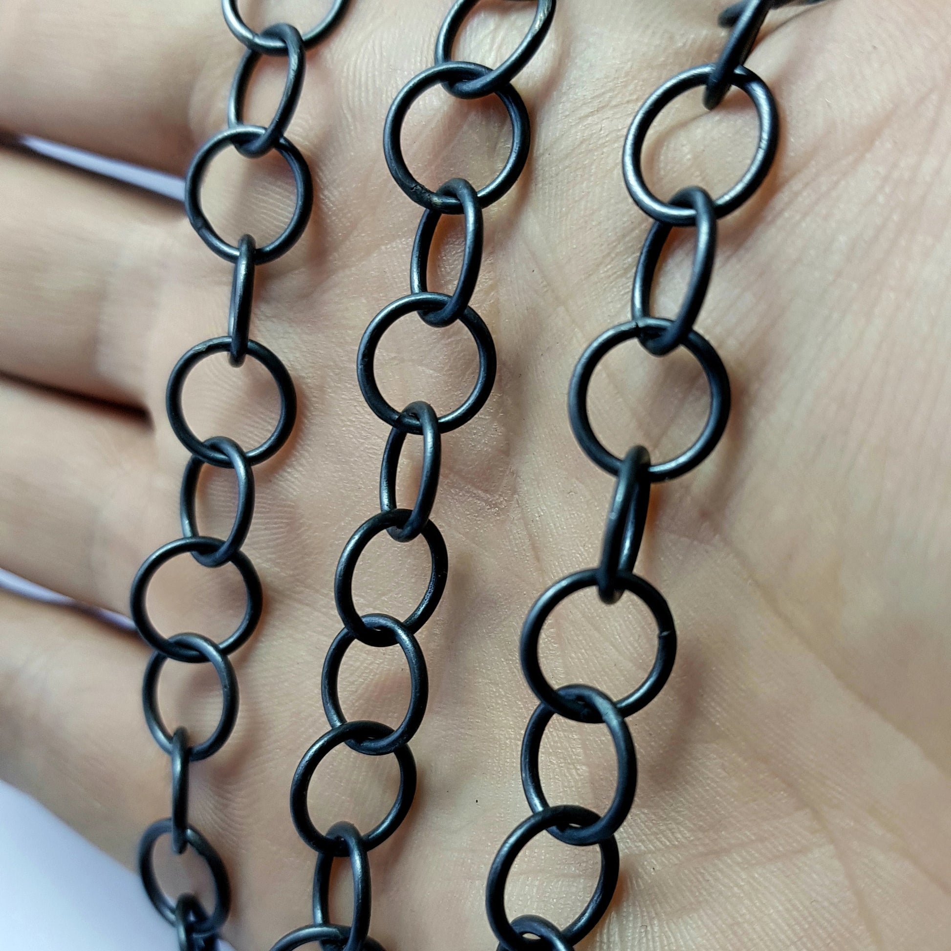 Antique Finish Oxidized 925 Sterling Silver Handmade Links Chains 10mm Links Size Jewelry Supplies Chunkey Chain