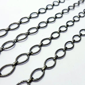 Antique Finish Oxidized 925 Sterling Silver Cable Chains 15mmX10mm Size Links Jewelry Supplies Chunkey Chain