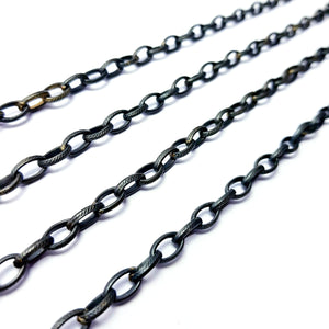 Antique Finish Oxidized 925 Sterling Silver Hand Made Link Chains 6 mm X 10 mm Jewelry Supplies Chunkey Chain