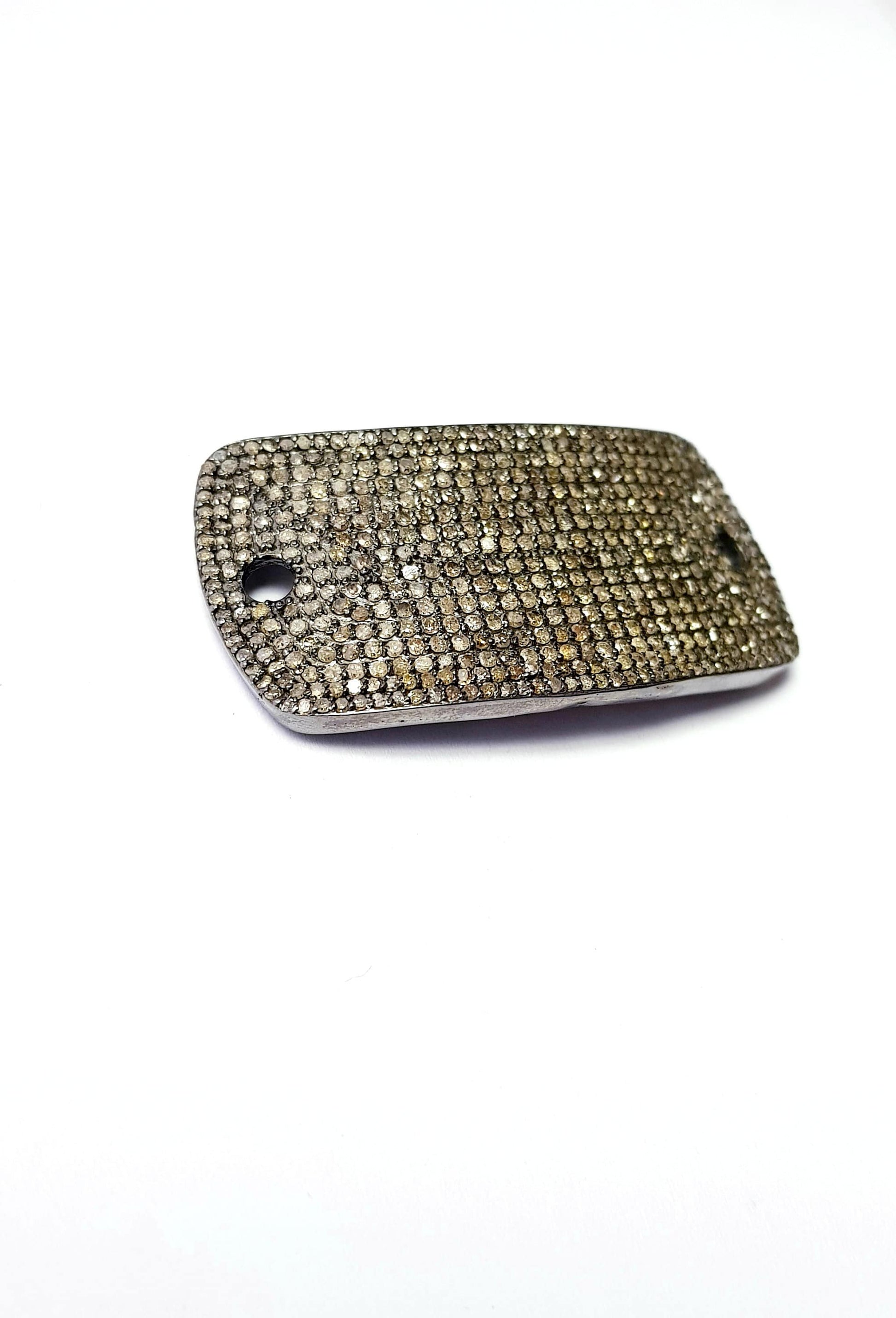 Rosecut pave diamond connector 925 sterling silver handmade finish beautiful diamond connector charms