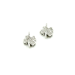 Very Beautiful Luck Leaf Designer Rosecut Pave Diamond Pendant 925 Sterling Silver Handmade Finish Diamond Charms Pendant