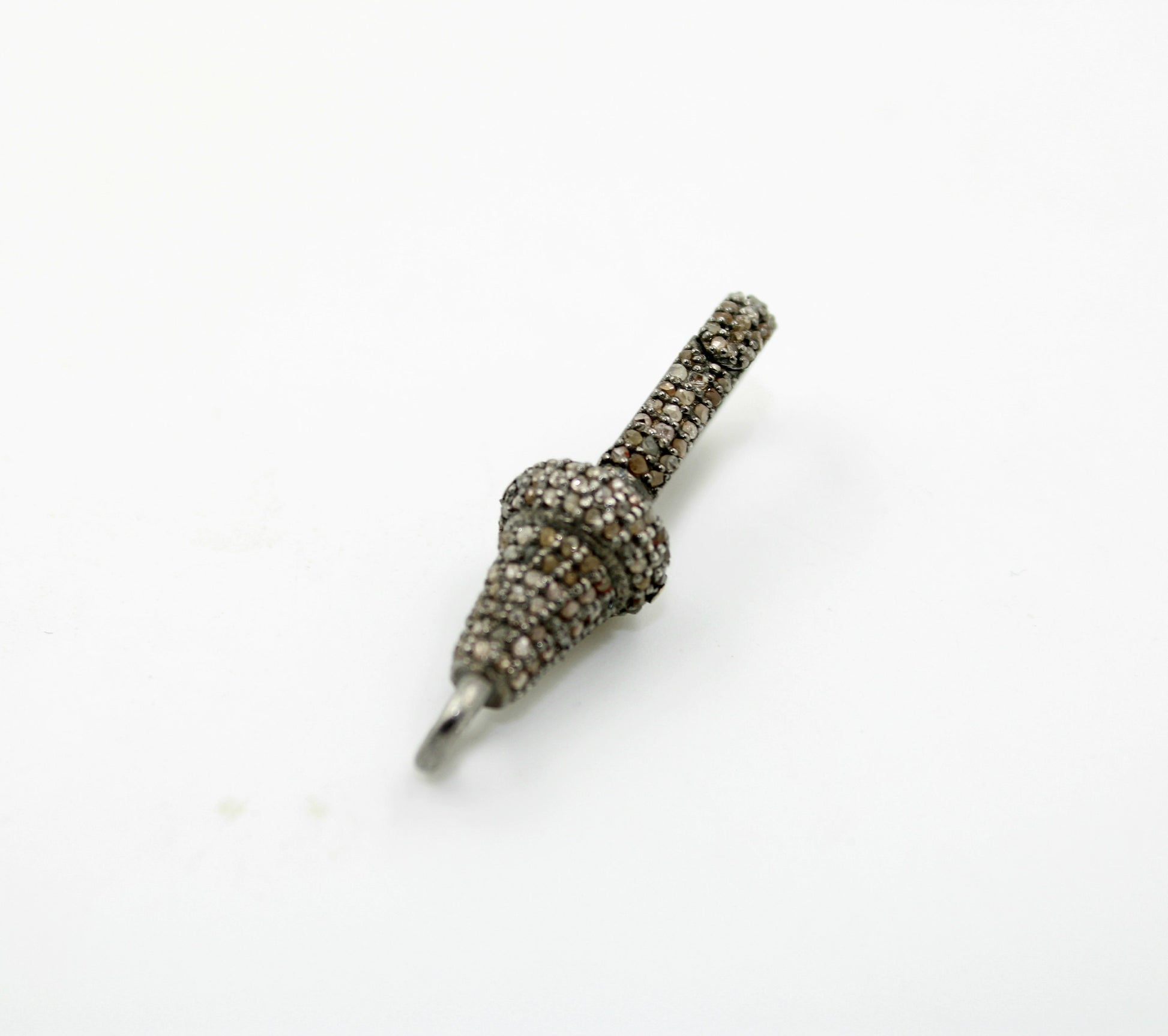 Beautiful Designer Rosecut Pave Diamond Lobster Design Clasps 925 Sterling Silver Handmade Finish Clasps With Matching Diamond Jump Ring