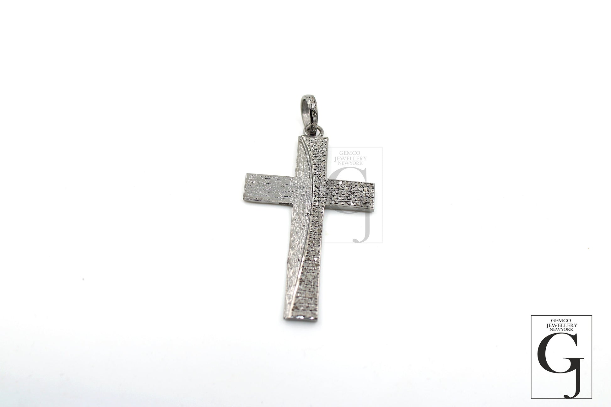 Beautiful Cross Diamond Designer Pendant Rosecut Pave Diamond Pendant 925 Sterling Silver Handmade Finish Diamond Jewelry Necklace Pendant