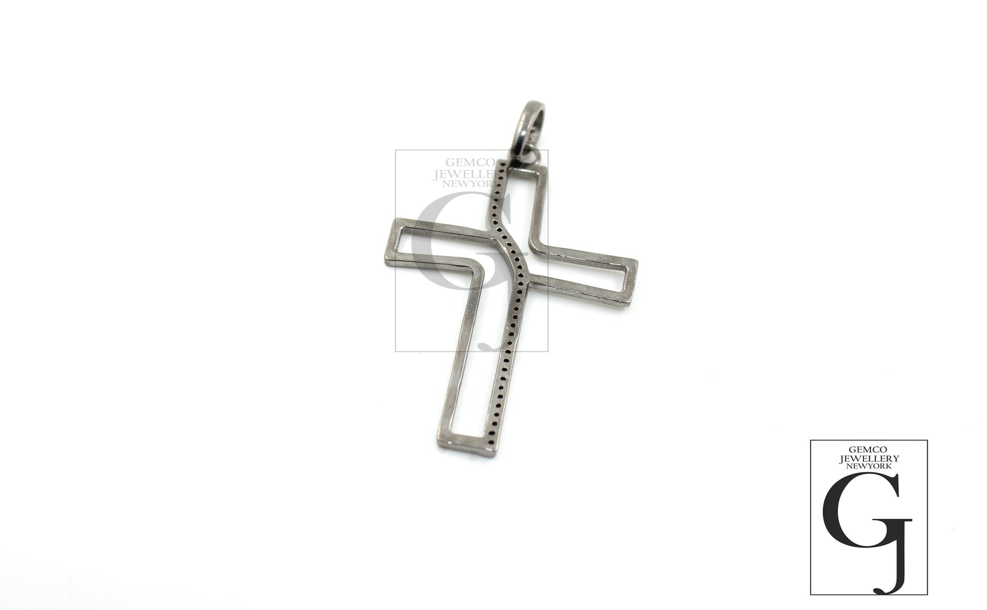 Fashionable Cross Designer Diamond Pendant Rosecut Pave Diamond Pendant 925 Sterling Silver Handmade Finish Diamond Jewelry Necklace Pendant