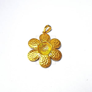 Flower Design Beautiful Pendant Pave Diamond Rose Cut Pendant 925 Sterling Silver Pendant Handmade Diamond Pendant Charm