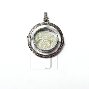 Latest Spinning Designer Shaker Rosecut Pave Diamond Pendant 925 Sterling Silver Handmade Finish Beautiful Diamond Pendant Jewelry