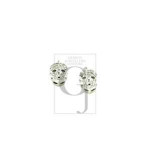 SET of 5 Fashionable skull designer Rosecut pave diamond pendant 925 sterling silver handmade finish diamond jewelry pendant SET of 5
