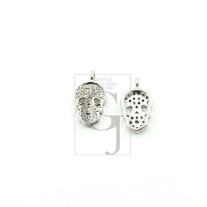 SET of 5 Fashionable skull designer Rosecut pave diamond pendant 925 sterling silver handmade finish diamond jewelry pendant SET of 5